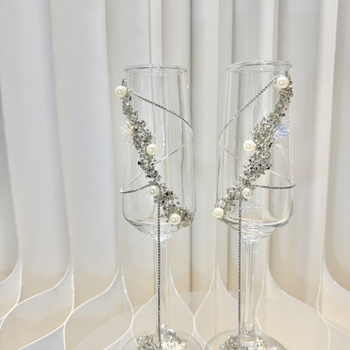 Vjenčana čaša za toast od bezolovnatog kristala, kapacitet 1–100 ml, cvjetni oblik, novi kineski stil, mogućnost prilagodbe