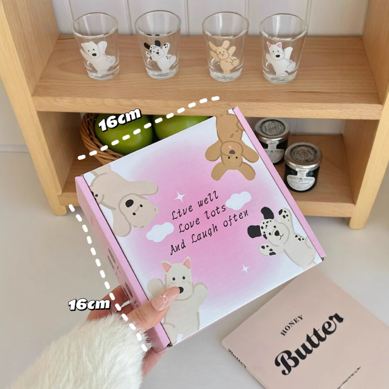 Čaša za alkohol u Ins stilu, staklena, kapacitet 1–100 ml, set 6–10 komada, mogućnost logotipa