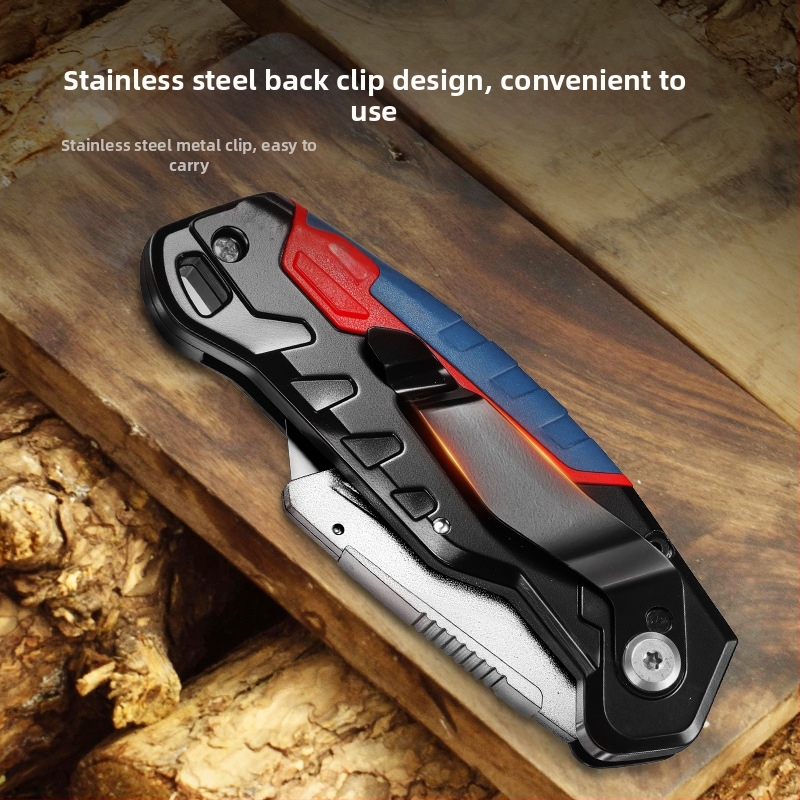 Masszív alumínium ötvözetből készült vágókés gumírozott fogantyúval — ipari minőségű tapéta- és papírvágó