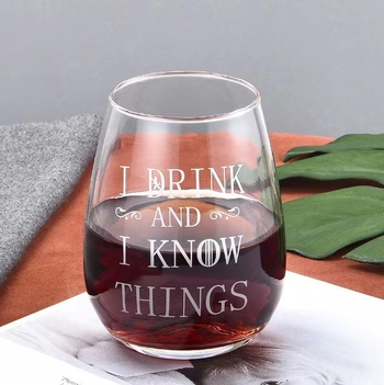 Čaša za crveno vino bez drške, jajastog oblika, s prilagođenim logotipom engleskih slova