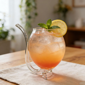 Vampirska čaša za vino od borosilikatnog stakla, svjež stil, moguć print logotipa, prilagodba