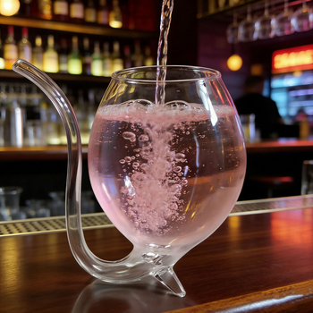 Vampirska čaša za vino od borosilikatnog stakla, svjež stil, moguć print logotipa, prilagodba