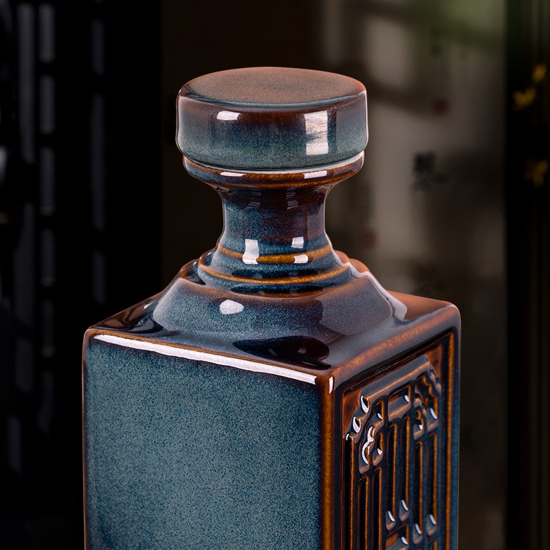 Bao Fuxiang keramijska zatvorena boca za vino, novi kineski stil, vrhunska kvaliteta, pojedinačno pakiranje