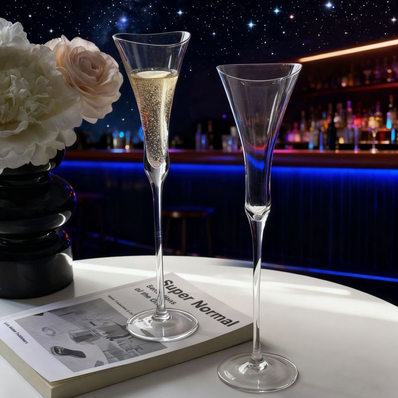 Čaša za vino s dizajnom ljilana, nordijskog stila, bez ručke, od običnog stakla, moguće tiskanje logotipa