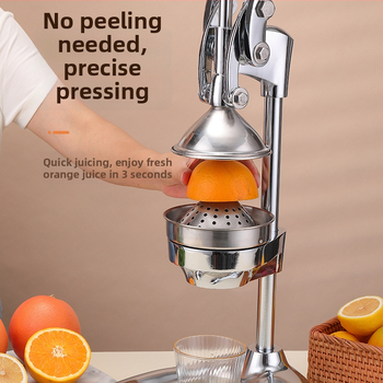 Ručný odšťavovač na ovocie – nerezová oceľ + hliníková zliatina, viacúčelový, bez elektriny, pre domácnosti a malé firmy