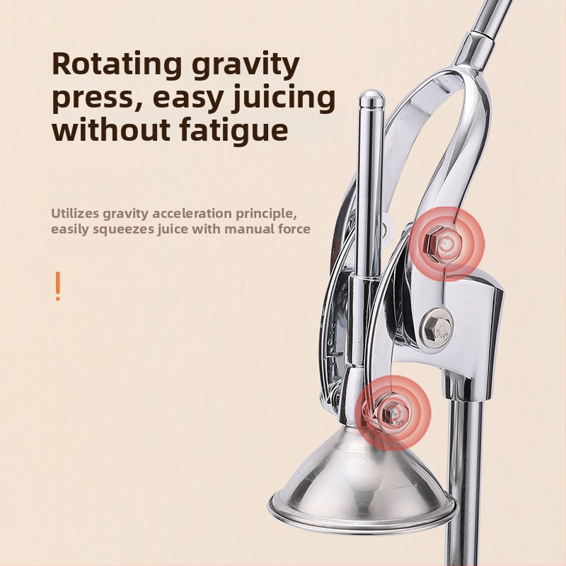 Ručný odšťavovač na ovocie – nerezová oceľ + hliníková zliatina, viacúčelový, bez elektriny, pre domácnosti a malé firmy