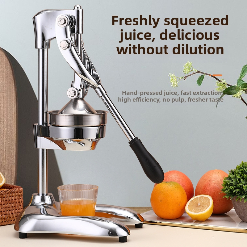 Ručný odšťavovač na ovocie – nerezová oceľ + hliníková zliatina, viacúčelový, bez elektriny, pre domácnosti a malé firmy