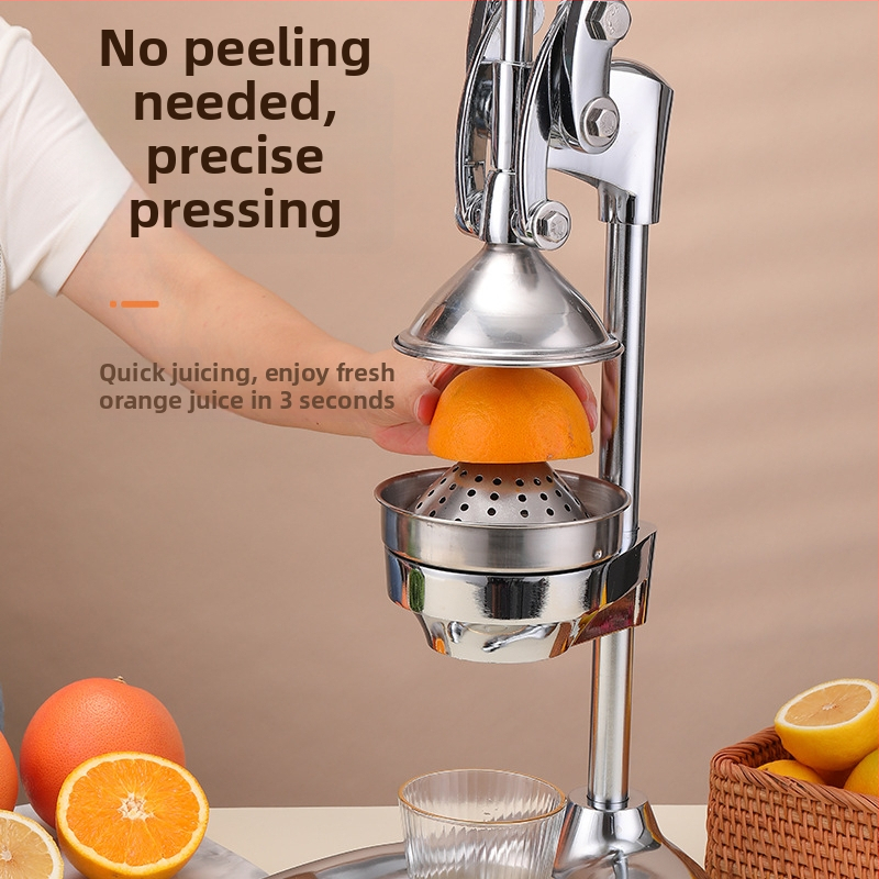 Ručný odšťavovač na ovocie – nerezová oceľ + hliníková zliatina, viacúčelový, bez elektriny, pre domácnosti a malé firmy