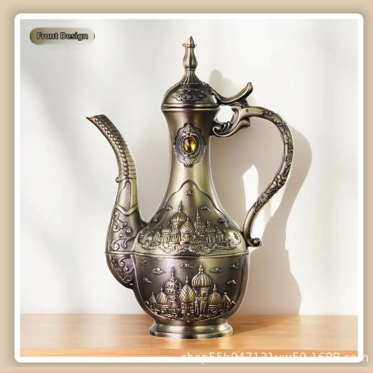 Kovový set na pitie, retro štýl, luxusný retro dizajn, európsky štýl