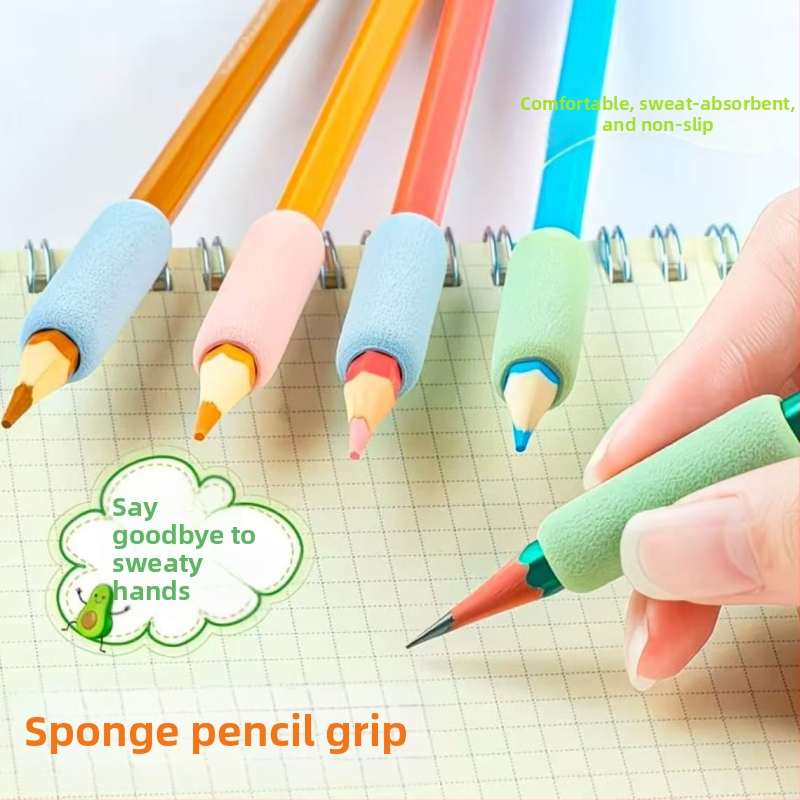 Univerzalni spužvasti držač olovke za učenike, zaštita prstiju, protuklizni poklopac, mekani omotač za olovku