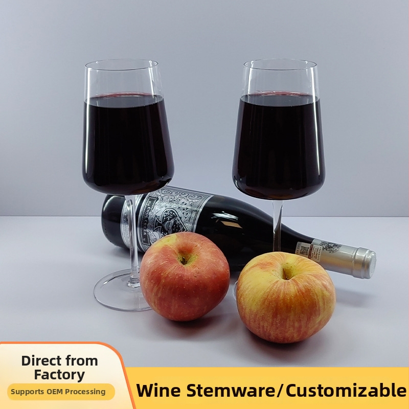 Kristályüveg goblet borospohár, 501-600 ml, egyszerű stílus, prémium minőség, fogantyú nélküli (kristályüveg, 501-600 ml, egyszerű stílus, prémium)