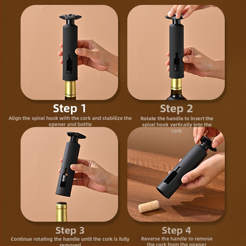 Многофункционален комплект за отваряне на бутилки, напълно автоматичен, пластмасов, подходящ за червено вино и бира.