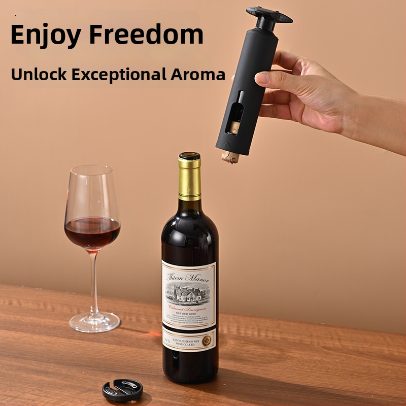 Многофункционален комплект за отваряне на бутилки, напълно автоматичен, пластмасов, подходящ за червено вино и бира.