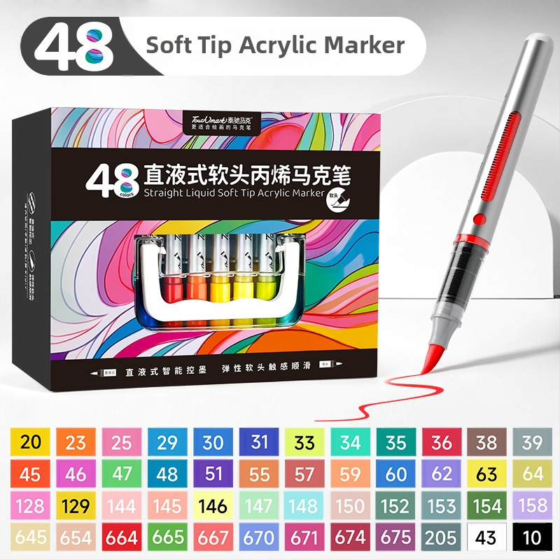 Touchmark priame tekuté akrylové marker pero v puzdre z Oxford textílie – farbivo 2.4 g