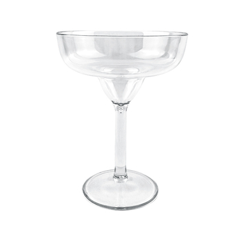 Koktél pohár műanyagból, átlátszó, modern minimalista stílus, 301–400 ml kapacitás, logó nyomás lehetséges.