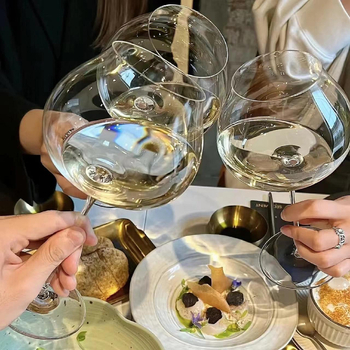 Čaša za vino, ručno izrađena, izuzetno tanak stalk, degustacijska aromatična čaša, europski stil, set od dvije