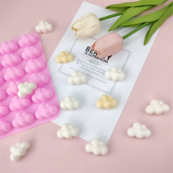 Formă din silicon cu formă de nor, 36 cavități, pentru DIY jeleu, cuburi de gheață și ciocolată