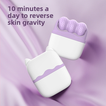 Dvojhlavý ľadový Roller, 2-v-1 masážny roller na tvár, ručný, model 0066, 5-ročná trvanlivosť