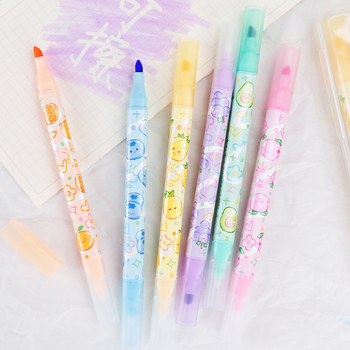 Dvostrani izbrisivi marker za podcrtavanje – komplet 6 kom, model 538, brend Huilin