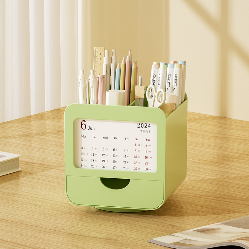 Stolna kutija za pohranu i držač olovaka, plastika, četverokutnog oblika, uredski organizator