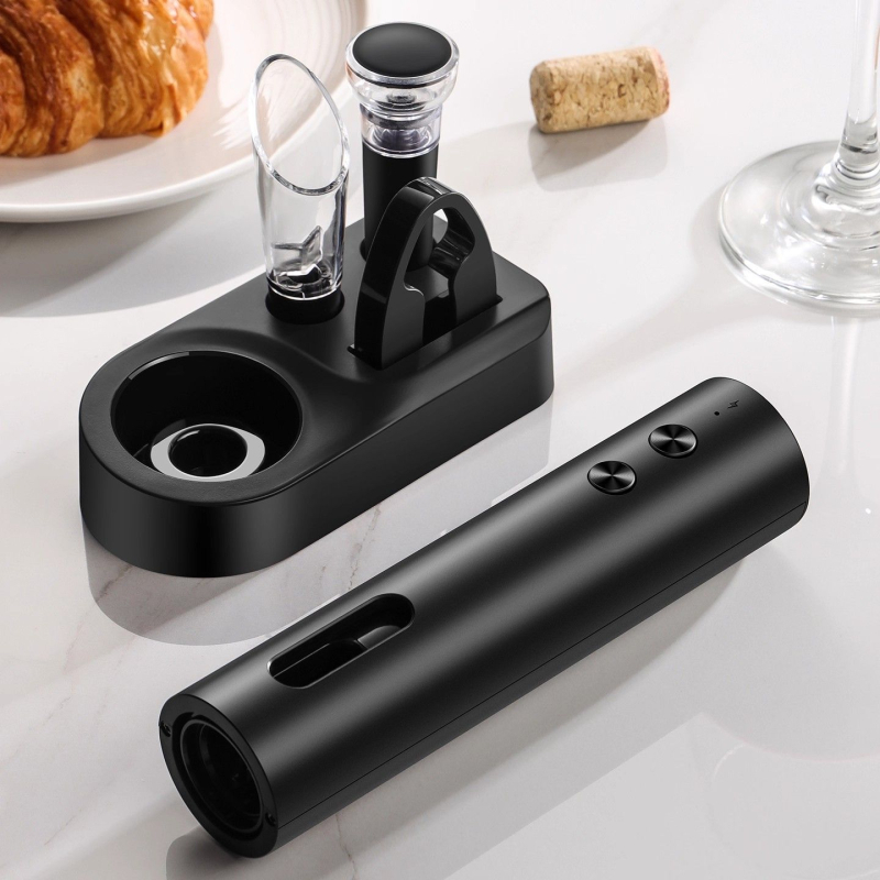 2026 модел: Електрически откривател за винени бутилки – автоматичен, преносим, многофункционален; възможност за печат на лого