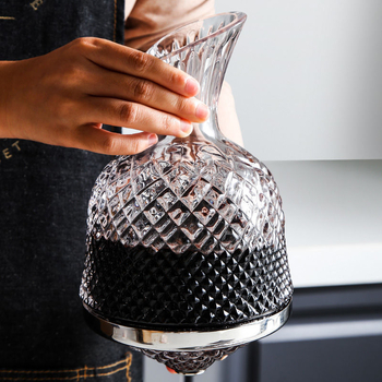 Dekanter - ólommentes kristályüveg, kapacitás 1000 ml felett, Yiyu márka, modern egyszerű stílus