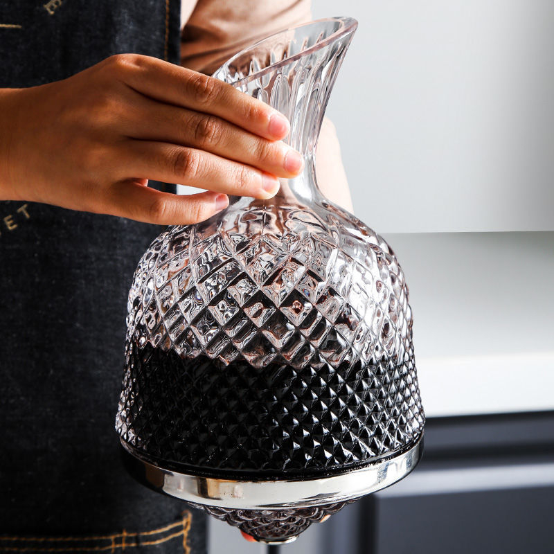 Dekanter - ólommentes kristályüveg, kapacitás 1000 ml felett, Yiyu márka, modern egyszerű stílus