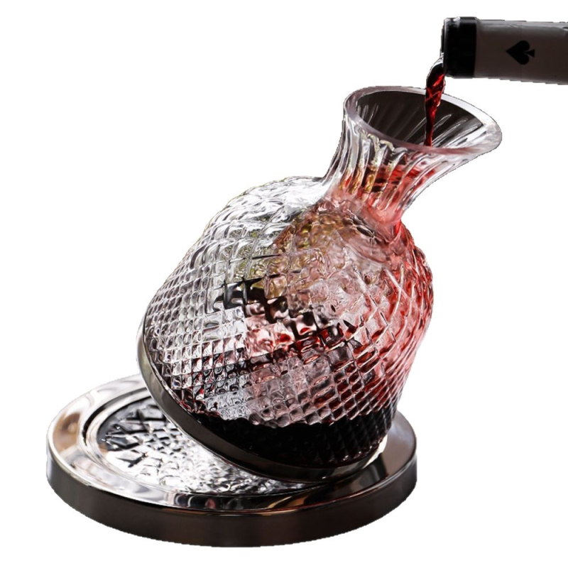 Dekanter - ólommentes kristályüveg, kapacitás 1000 ml felett, Yiyu márka, modern egyszerű stílus