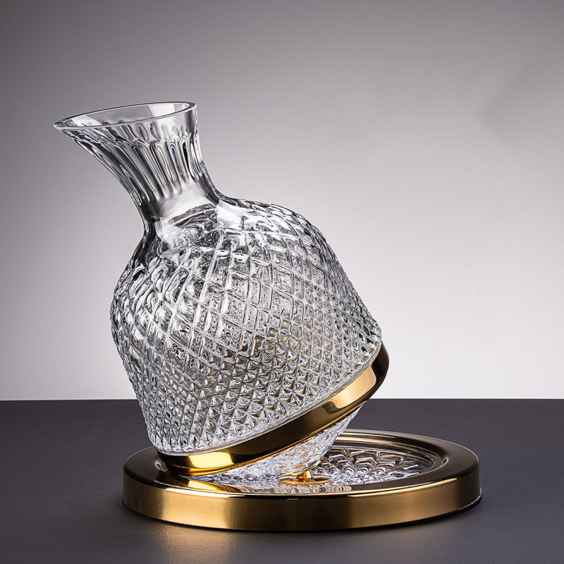 Dekanter - ólommentes kristályüveg, kapacitás 1000 ml felett, Yiyu márka, modern egyszerű stílus