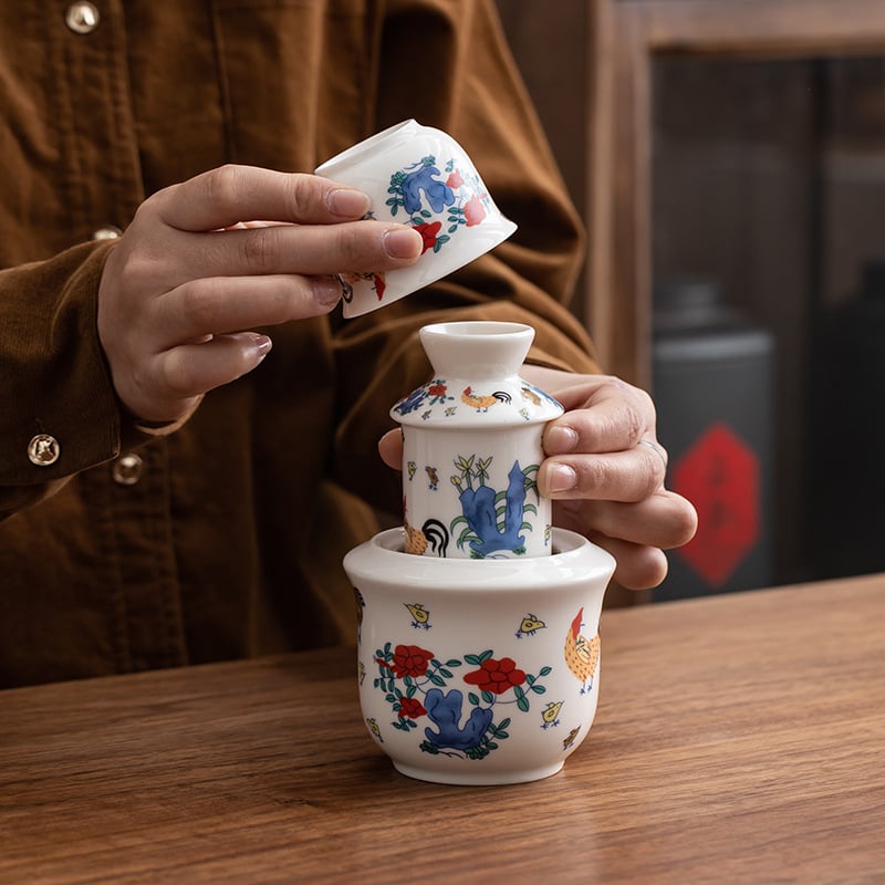 Kerámiából készült bormelegítő készlet otthoni használatra — kapacitás 1–100 ml, tömeg 1000 g, nemzeti trend stílus