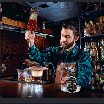 Drveni dimljivač za koktele — moderni minimalistički stil za bar i kuhinju, 9-dijelni set drvenih kutija s logotipom