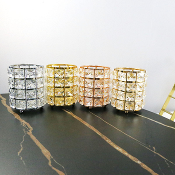 Kristalni okrugli držač za četkice za šminkanje i stolni organizator, Marke Three strong, Model 20210809