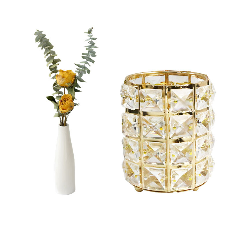 Kristalni okrugli držač za četkice za šminkanje i stolni organizator, Marke Three strong, Model 20210809