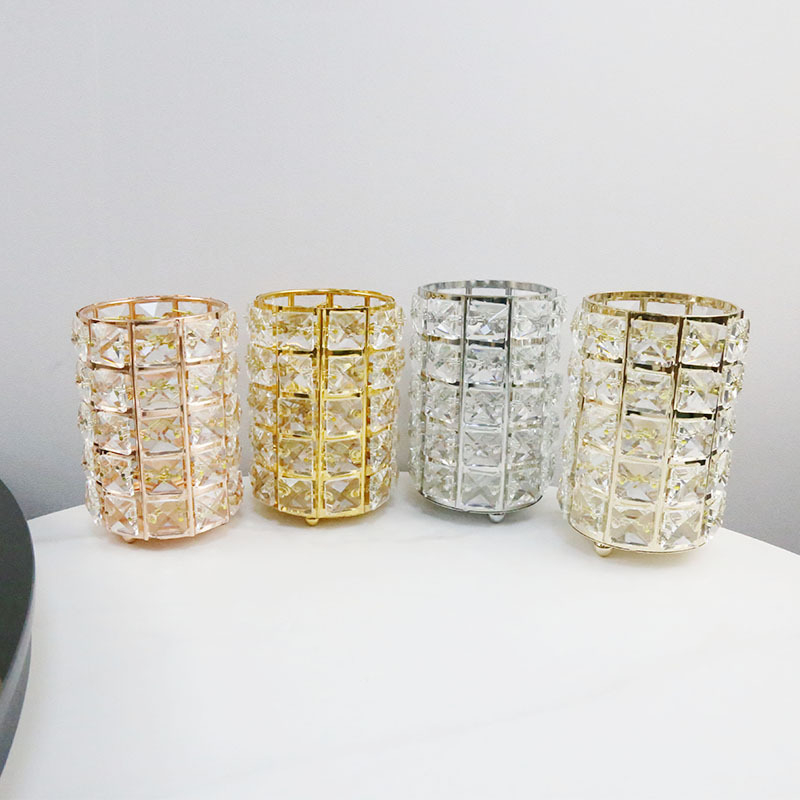 Kristalni okrugli držač za četkice za šminkanje i stolni organizator, Marke Three strong, Model 20210809