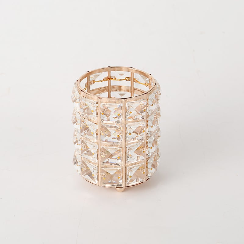 Kristalni okrugli držač za četkice za šminkanje i stolni organizator, Marke Three strong, Model 20210809