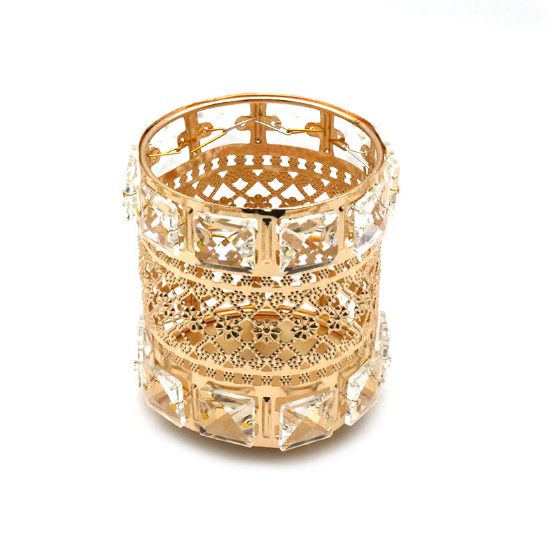 Kristalni okrugli držač za četkice za šminkanje i stolni organizator, Marke Three strong, Model 20210809