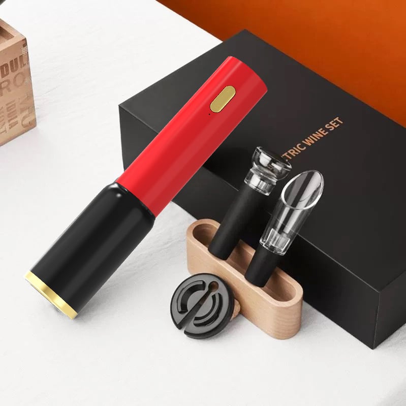 Електрическа отварачка за бутилки червено вино, ABS, автоматична, възможност за печат на лого, подходяща за подарък