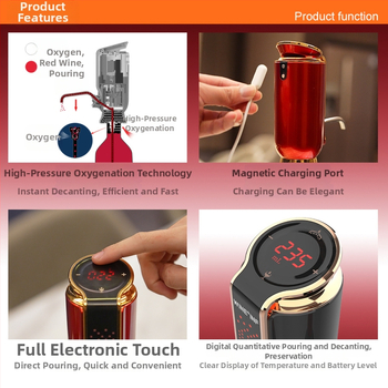 Dekanter na červené víno | kovová konštrukcia, objem 701–800 ml, hmotnosť 290 g, moderný minimalistický štýl