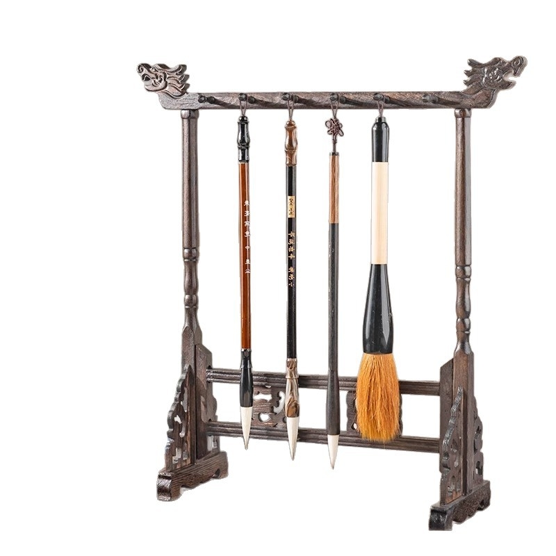 Drveni držač za četke za kaligrafiju – viseći stalak za početnike