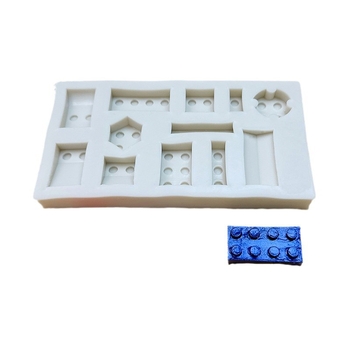 Formă silicon dreptunghiulară pentru prăjituri, 12 găuri, pentru coacere și decor DIY