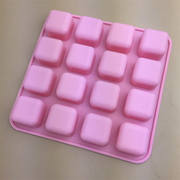 Formă din silicon pentru prăjituri, 16 cavități în grilă pătrată, formă neregulată, pentru coacere și cuburi de gheață