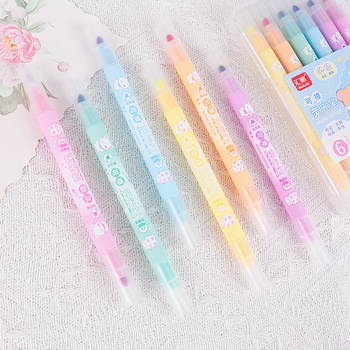 Dvostruki vrh izbrisivi marker za podcrtavanje, model 516, paket od 6 komada, plastično kućište, dvostruki vrhovi