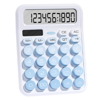 Magic Music solarni kalkulator, 12-znamenkasti zaslon, prijenosni, dvostruki izvor napajanja, plastično kućište