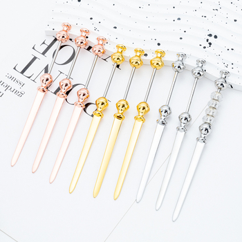 Ručni metalni otvarač pisama s DIY dizajnom od perli, prijenosni metalni rezač papira za vanjsku upotrebu