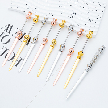 Ručni metalni otvarač pisama s DIY dizajnom od perli, prijenosni metalni rezač papira za vanjsku upotrebu