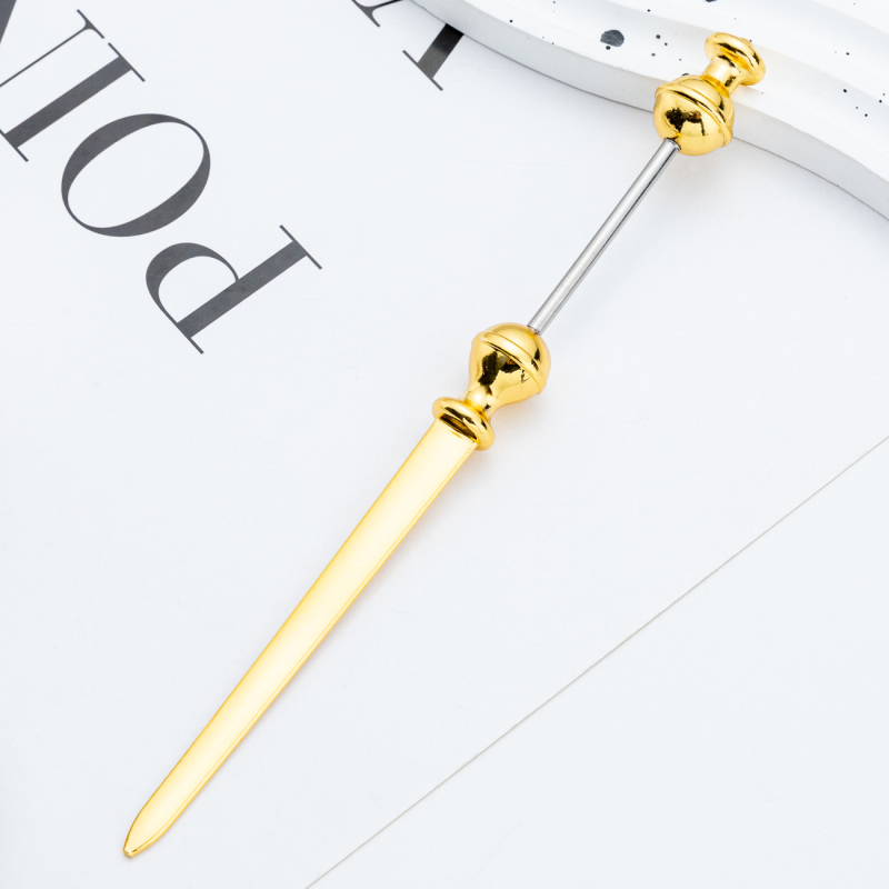 Ručni metalni otvarač pisama s DIY dizajnom od perli, prijenosni metalni rezač papira za vanjsku upotrebu