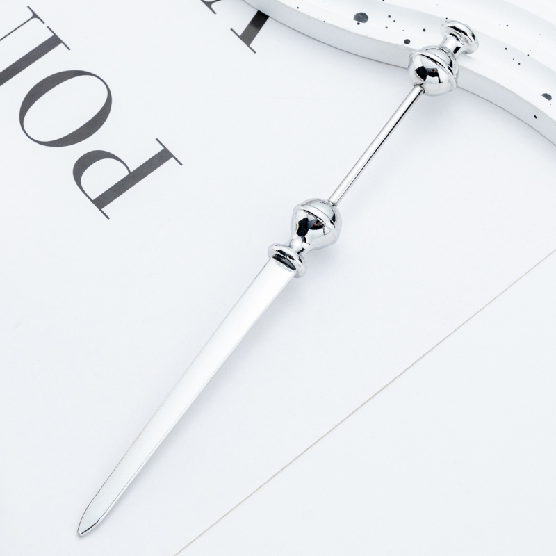 Ručni metalni otvarač pisama s DIY dizajnom od perli, prijenosni metalni rezač papira za vanjsku upotrebu