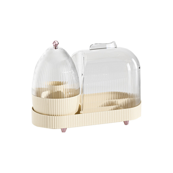 Cutie de depozitare pentru cosmetice, Golden Jade model 906, PET plastic (100% material nou), capacitate 2L, acoperită cu grilaj