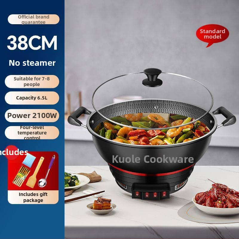 Ηλεκτρική κατσαρόλα με λειτουργία ατμού, 1500W+, χωρητικότητα 5L, μεταλλικό σώμα, εσωτερικός κάδος από κράμα