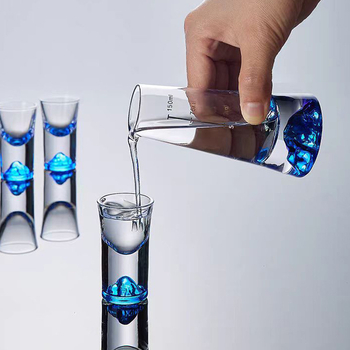 Set de pahare pentru băuturi spirtoase din sticlă, Jincheng, sticlă, stil modern minimalist, imprimare logo posibilă, ambalaj cutie din carton